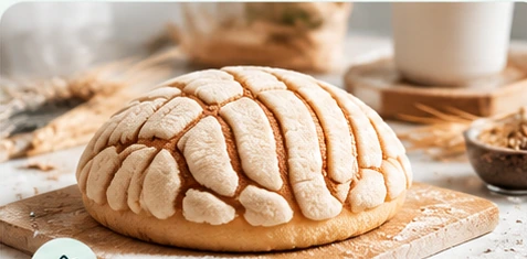 Concha de pan dulce artesanal